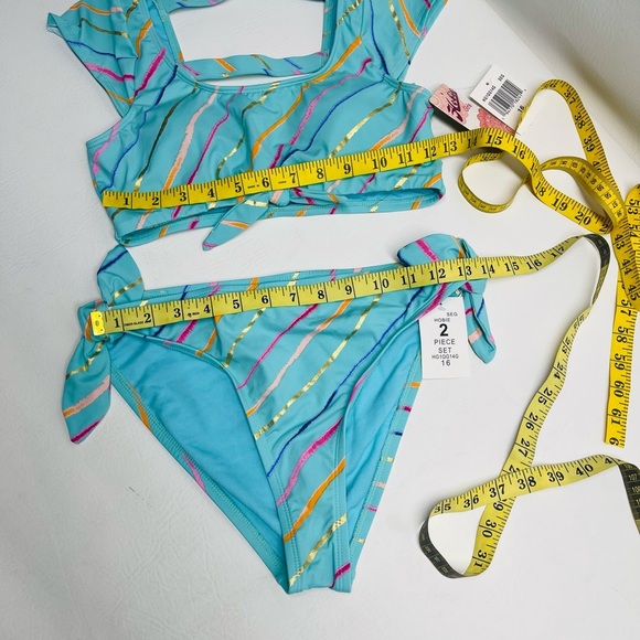 Hobie girls two pieces swimsuit size 16 nwt - Picture 4 of 5